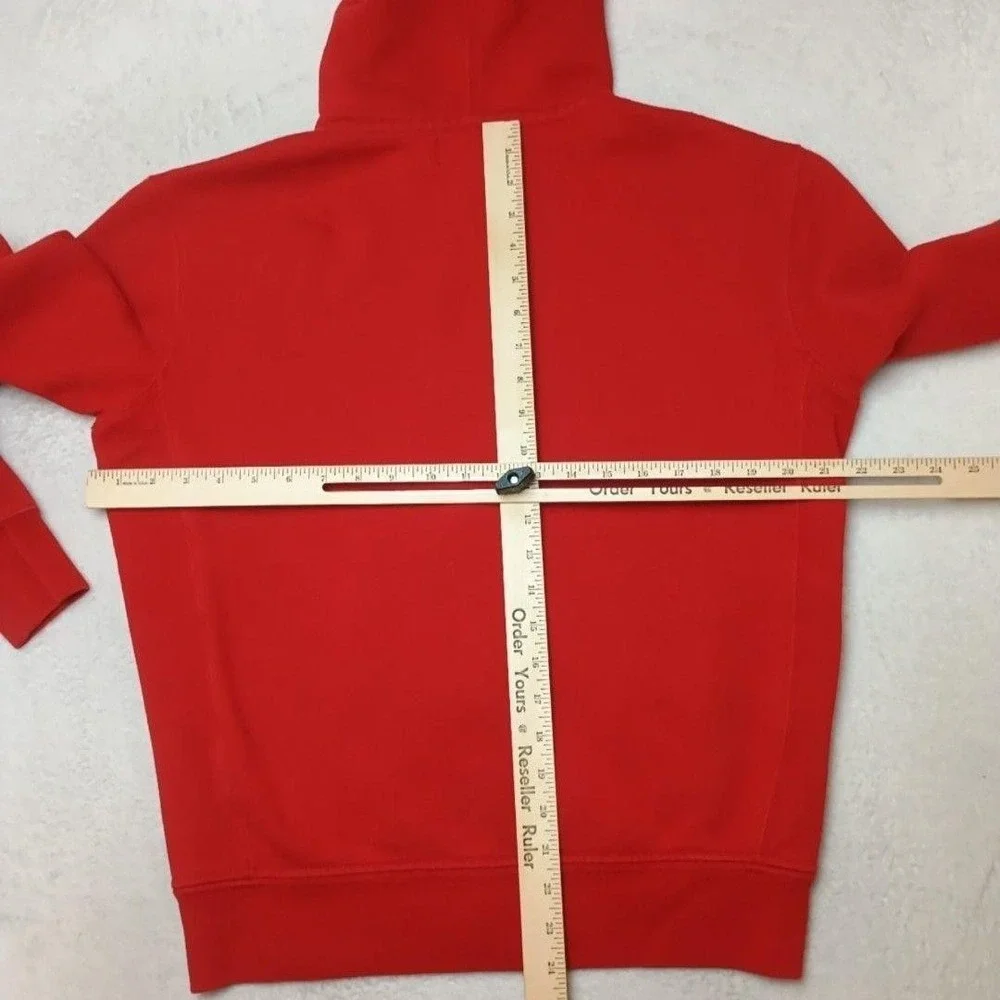 Polo Ralph Lauren Hoodie Mens M Red Full Zip Heavyweight Pockets Logo Classic